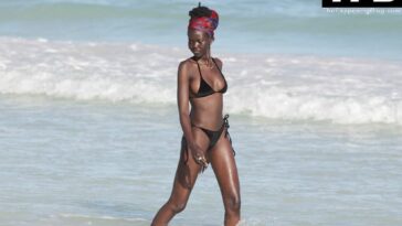 Skinny Adut Akech Bior Spent Her Christmas Day Birthday Soaking Up the Sun in Mexico (50 Photos)