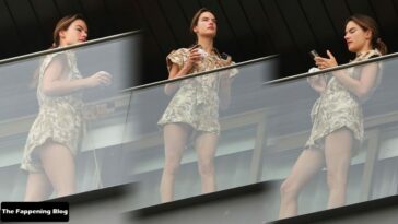 Leggy Alessandra Ambrosio Snaps Away While Enjoying the View From Her Hotel Balcony (24 Photos)