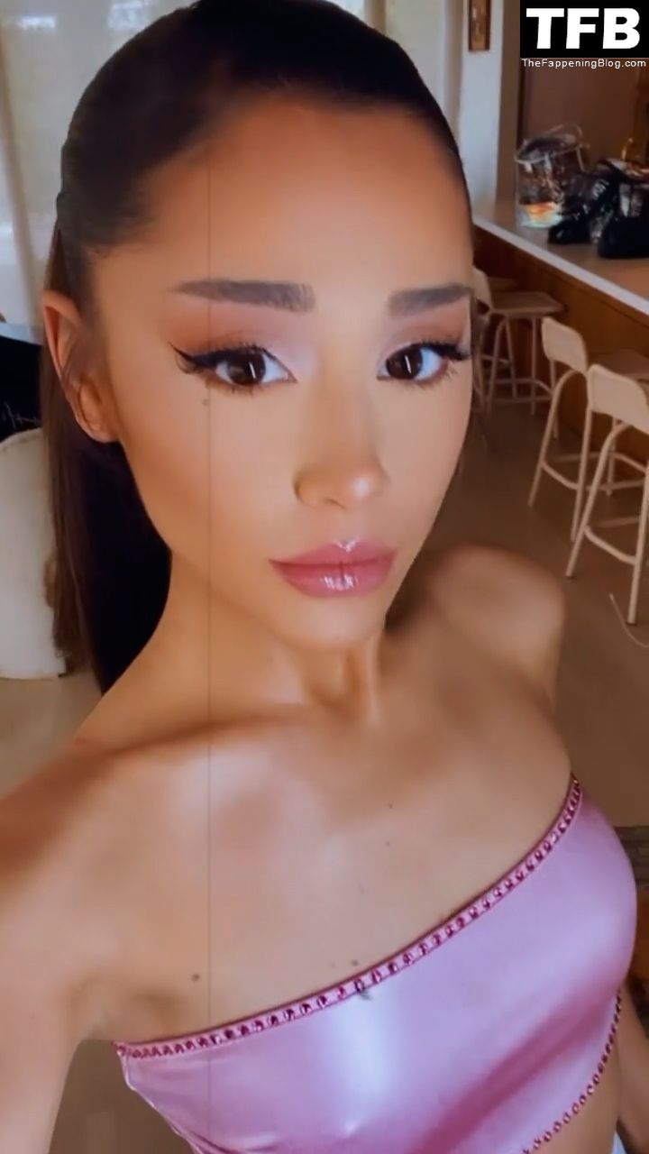 Ariana Grande Shows Her Pokies (6 Pics + Video)