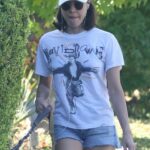 Leggy Aubrey Plaza Goes on an Early Dog Walk in Los Feliz (16 Photos)