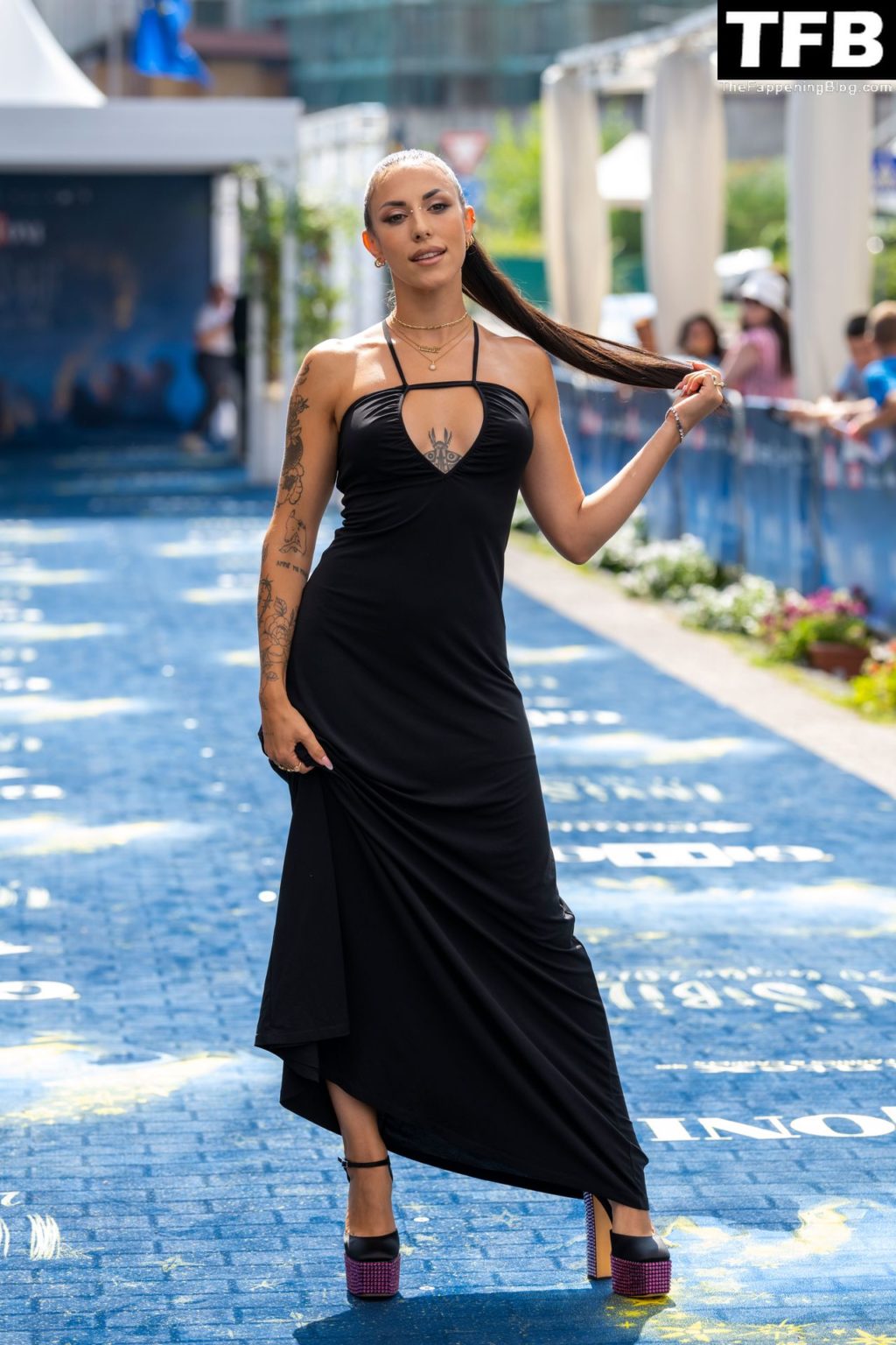 Beba Poses Braless at the Giffoni Film Festival (7 Photos)