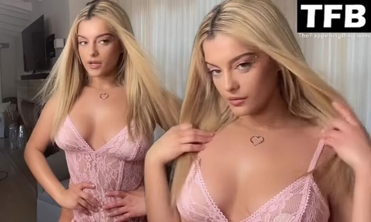 Bebe Rexha Stuns in Pink Lace Lingerie (10 Pics + Video)