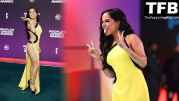 Leggy Becky G Looks Hot in a Yellow Dress at the 2021 E! People’s Choice Awards (36 Photos)