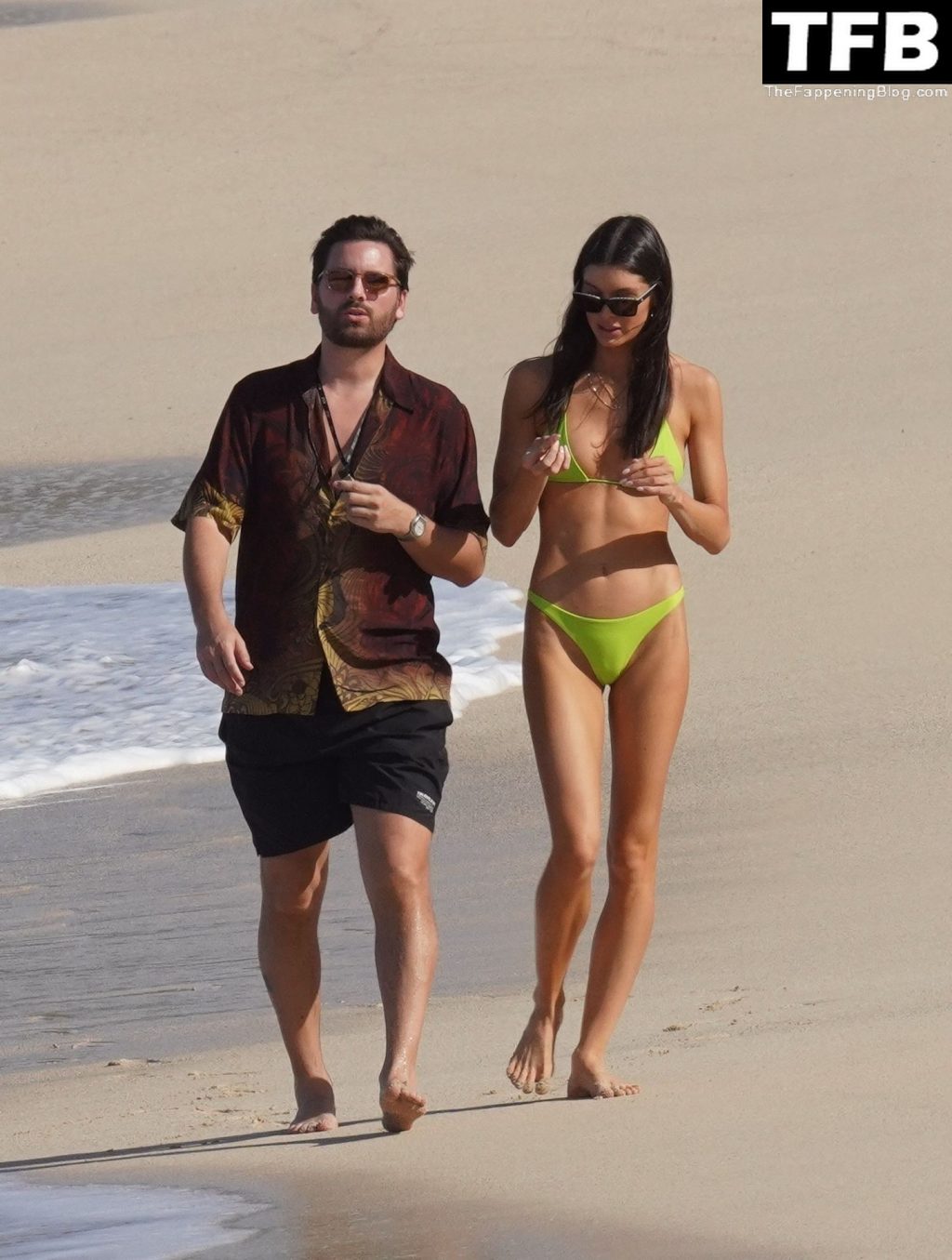 Bella Banos & Scott Disick Walk on the Beach on a Trip to St. Barts (65 Photos)