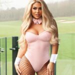 Bianca Gascoigne Shows Off Her Amazing Body in a Pink Bunny and Fishnet Tights (15 Photos)