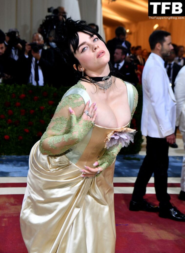 Billie Eilish Showcases Nice Cleavage at The 2022 Met Gala in NYC (155 Photos)