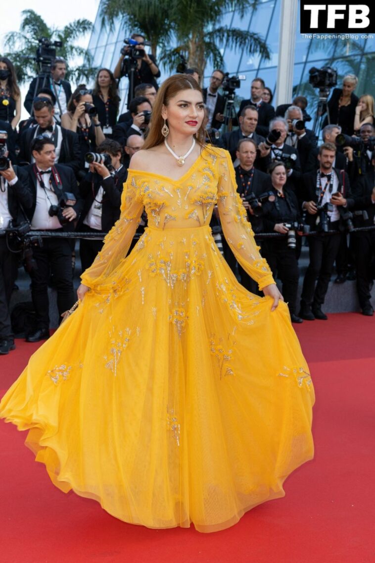 Blanca Blanco Looks Hot in a See-Through Yellow Dress at the 75th Annual Cannes Film Festival (25 Photos)