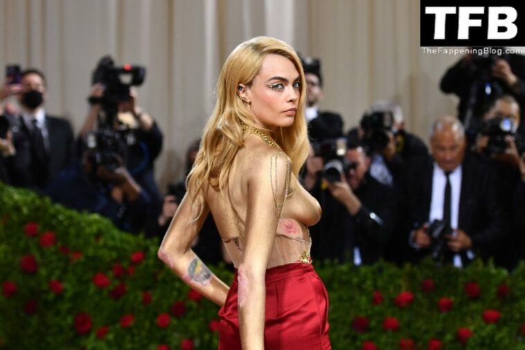 Braless Cara Delevingne Wows on the Red Carpet at The 2022 Met Gala in NYC (75 Photos)