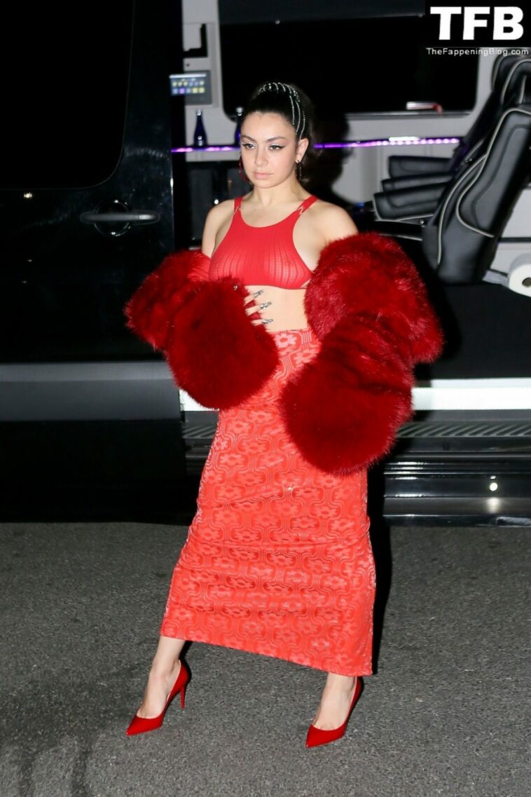 Braless Charli XCX Stuns in All Red Out in NYC (9 Photos)