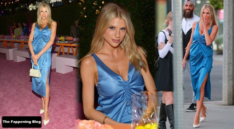 Charlotte McKinney Looks Hot in a Blue Dress at the ByFar Event in WeHo (12 Photos)