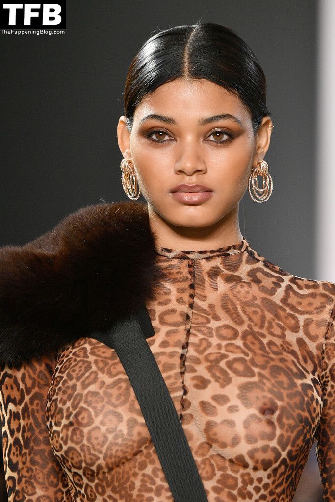 Danielle Herrington Flashes Her Nude Tits at LaQuan Smith’s Fashion Show During NYFW (3 Photos)