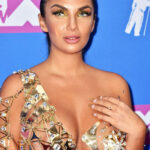 Elettra Lamborghini Naked Tits & Bush in See Through Dress