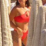 Elettra Lamborghini Looks Hot in a Red Bikini on the Beach in Mykonos (31 Photos)