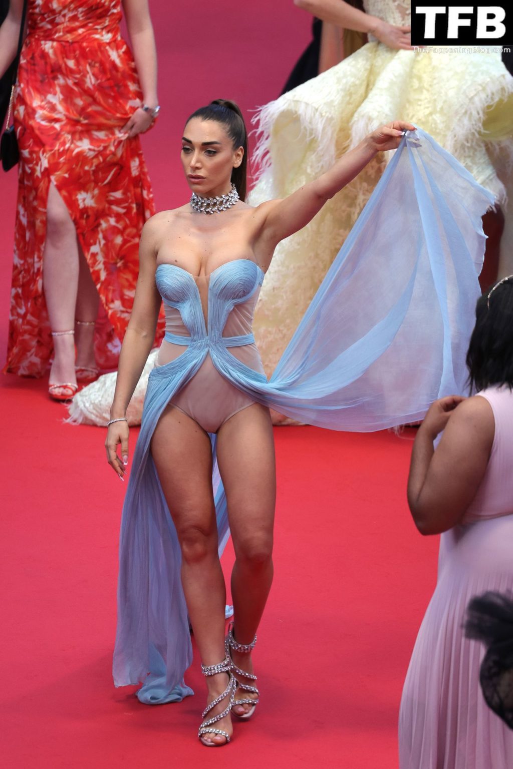 Elisa de Panicis Shows Off Her Sexy Tits & Legs at the 75th Annual Cannes Film Festival (12 Photos)