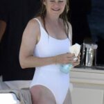 Ellen Pompeo is Seen in a White Swimsuit on a Yacht in Sardinia (80 Photos)