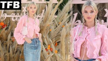 Elsa Hosk Poses Braless at Revolve Festival at the Coachella Valley Music and Arts Festival (27 Photos)