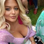 Emily Atack Shows Off Her Cleavage (2 Photos)