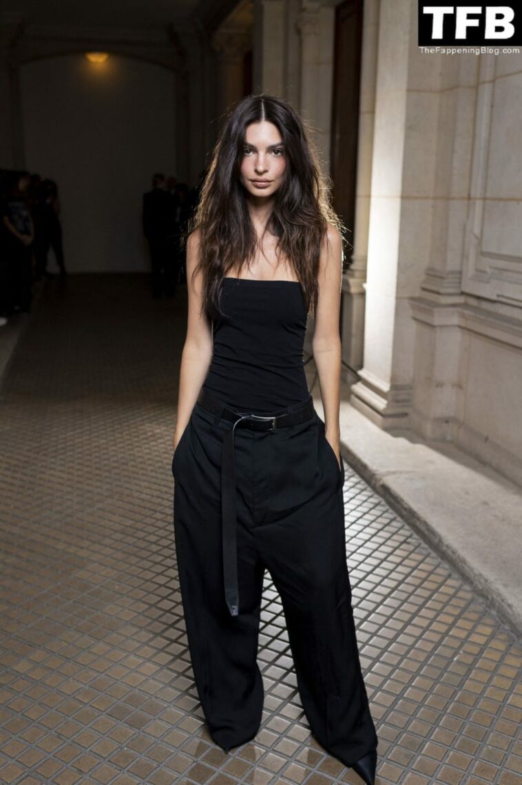 Emily Ratajkowski is Seen Leaving Balenciaga Fashion Show in Paris (60 Photos)