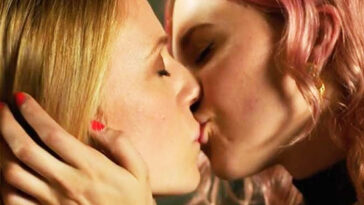 Emma Bell & Paige Elkington Lesbian Kiss Scene from 'Relationship Status'