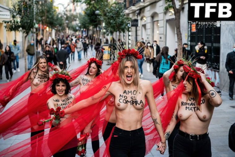 FEMEN Protest on Valentine’s Day in Madrid (21 Photos)