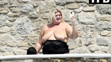 Gemma Collins Flashes Her Nude Boobs on the Greek Island of Mykonos (136 Photos)