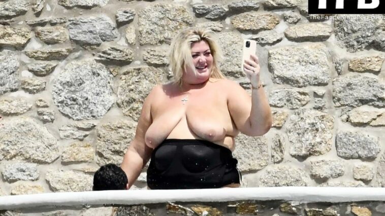 Gemma Collins Flashes Her Nude Boobs on the Greek Island of Mykonos (136 Photos)