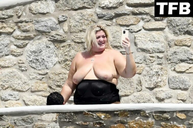 Gemma Collins Flashes Her Nude Boobs on the Greek Island of Mykonos (136 Photos)