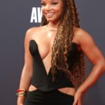 Halle Bailey Displays Her Deep Cleavage at the 2022 BET Awards in LA (24 Photos)