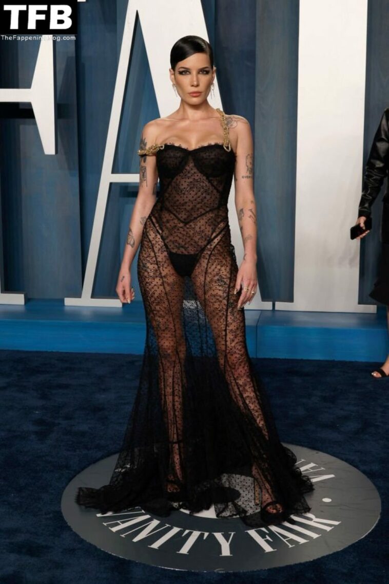 Halsey Looks Hot in a See-Through Dress at the 2022 Vanity Fair Oscar Party (11 Photos)