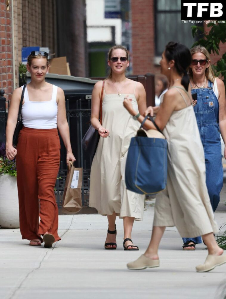 Jennifer Lawrence is Pictured Admiring a Woman Who is Wearing the Same Dress as Herself in NYC (47 Photos)