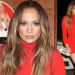 Jennifer Lopez Arrives in a Sexy Red Dress at Craig’s (71 Photos)