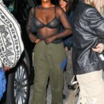 Justine Skye Flashes Her Nude Breasts After Enjoying Dinner in LA (12 Photos)