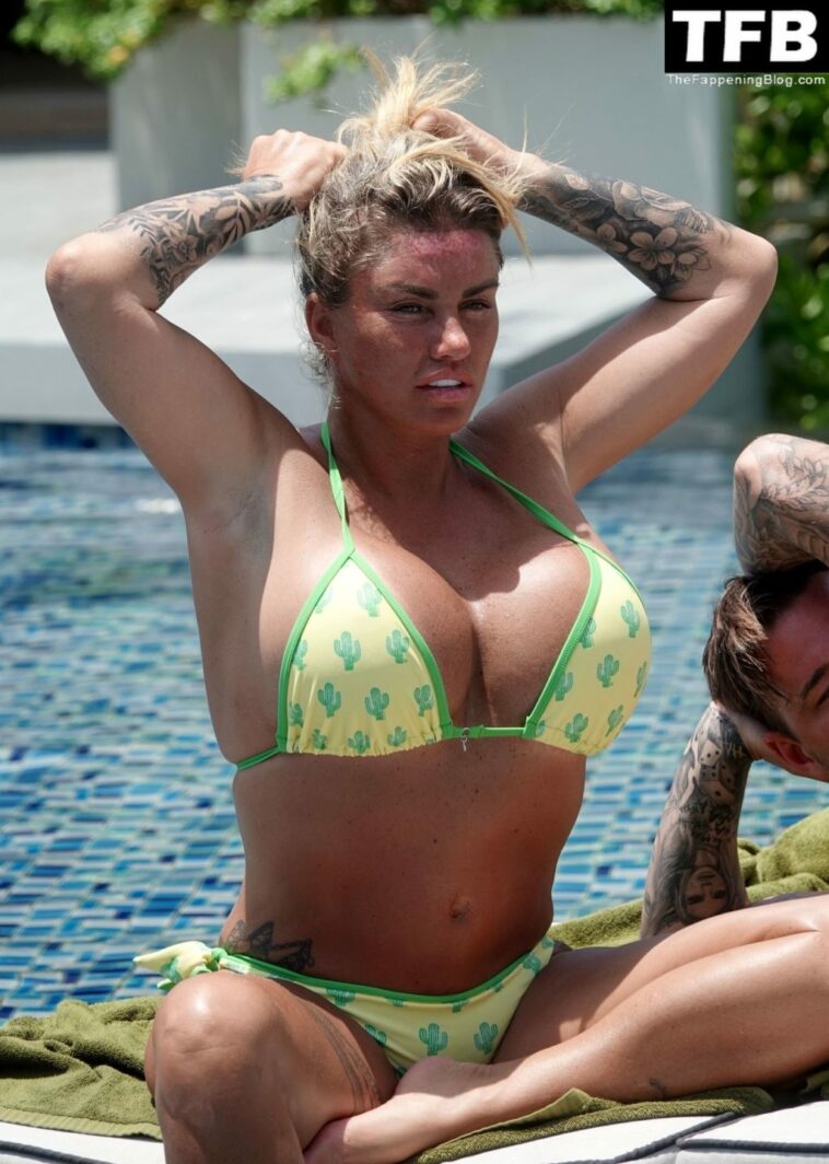 Katie Price Shows Off Her Bikini Body While Relaxing by the Pool with Carl Woods (62 Photos)