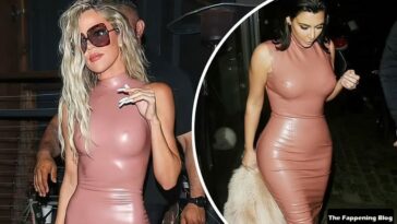 Khloe Kardashian Parades Her Sensational Figure in a Skintight Beige Ensemble in Sherman Oaks (45 Photos)