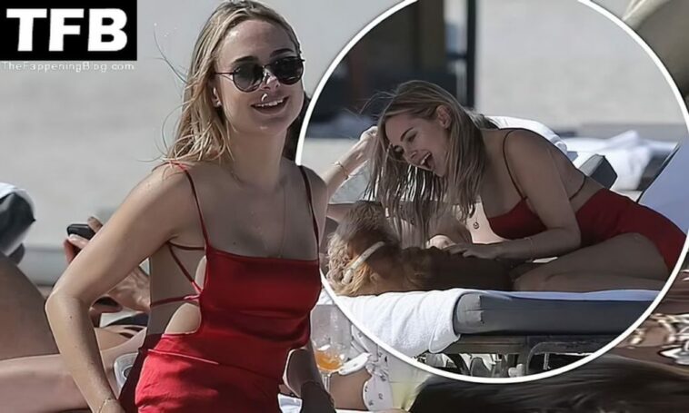 Kimberley Garner Enjoys a Day on the Beach in Miami (4 Photos)