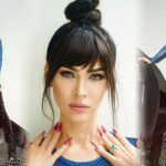 Megan Fox Poses in a Blue Outfit (9 Photos)