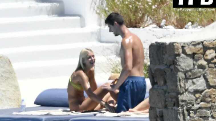 Thibaut Courtois & Mishel Gerzig Enjoy a Day in Mykonos (30 Photos)