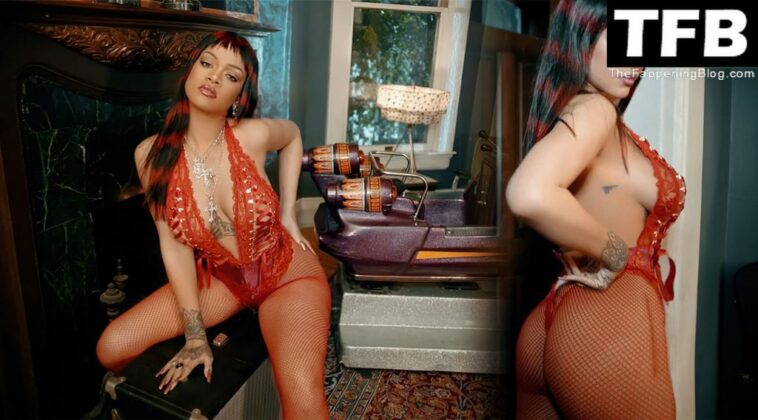 Rihanna Displays Her Gorgeous Body in Skimpy Lingerie For Savage X Fenty Valentine’s Day (51 Pics + Video)