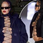 Braless Rihanna Flaunts Her Baby Bump in LA (19 Photos)