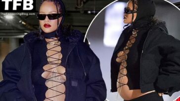 Braless Rihanna Flaunts Her Baby Bump in LA (19 Photos)