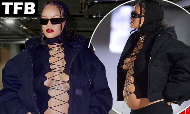 Braless Rihanna Flaunts Her Baby Bump in LA (19 Photos)