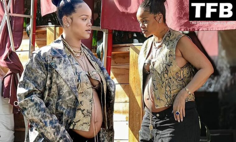 Rihanna Shows Off Her Growing Baby Bump as She Exits Giorgio Baldi (27 Photos)