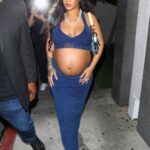 Rihanna Shows Off Her Massive Bulging Belly Leaving After Dinner at Nobu (53 Photos)