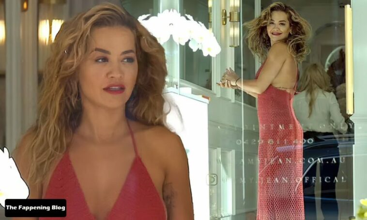 Rita Ora Wears an Orange Crochet Dress as She Gets Her Nails Done in Rose Bay (36 Photos)