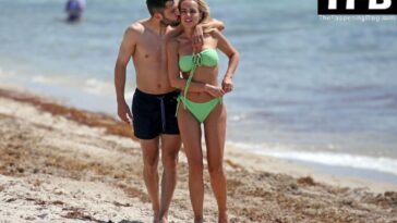 Romarey Ventura & Jordi Alba Spend Some Time at the Beach in Miami (34 Photos)