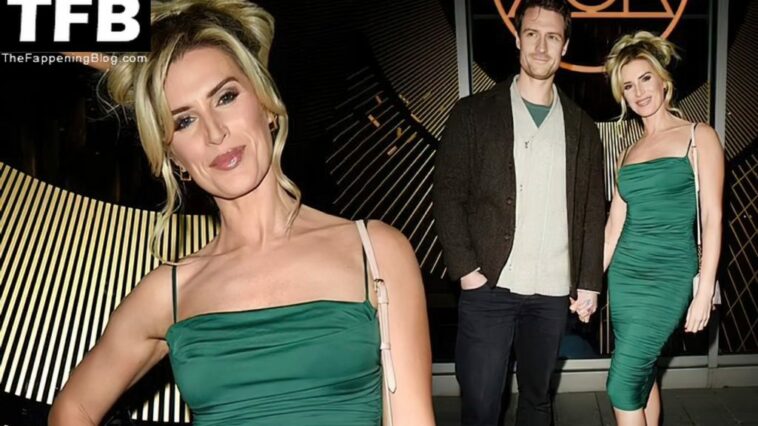 Sarah Jayne Dunn Looks Hot in a Green Dress Arriving at the Re-Launch of The Alchemist in Spinningfields (26 Photos)