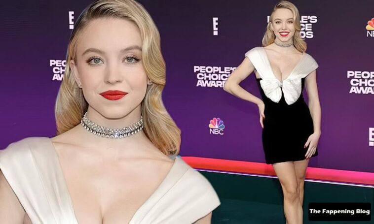 Sydney Sweeney Takes the Plunge in a Very Low-Cut B&W Mini Dress at People’s Choice Awards (35 Photos)