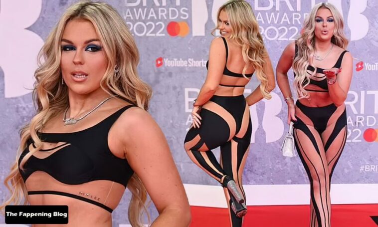 Tallia Storm Flaunts Her Sexy Figure in a Risqué Black Top and Cutout Trousers at The BRIT Awards (18 Photos)