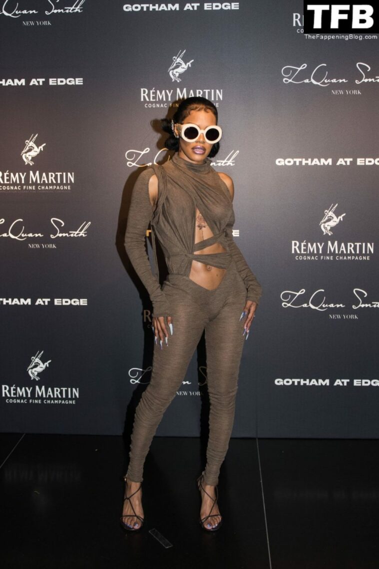 Teyana Taylor Flashes Her Nude Boobs as She Arrives at The Met Gala Boom Boom Room Afterparty (8 Photos)