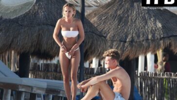 Tiffany Watson Wears a White Bikini as She Hits the Beach in Mexico (68 Photos)